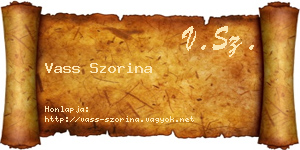 Vass Szorina névjegykártya